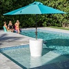 Step2 Vero Side Table with Serving Tray, Outdoor/Indoor Waterproof Patio Furniture, Use in Pools Up to 9″ Water or Poolside Ledge, Made of Durable Plastic, Integrated Weight System, White(Shade Table)