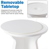 Step2 Vero Side Table with Serving Tray, Outdoor/Indoor Waterproof Patio Furniture, Use in Pools Up to 9″ Water or Poolside Ledge, Made of Durable Plastic, Integrated Weight System, White(Accent Table)