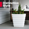 Step2 Wave 20×24 Planter, Large Planters for Outdoor Plants, Gardening and Flower Pot for Patio or Porch, Efficient Drainage, Durable Plastic, White, 2-Pack(White)