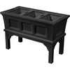 Step2 Atherton Raised Planter Box, Large Planters for Outdoor Plants, Gardening and Flower Pot for Patio or Porch, Easy Drainage, Durable Plastic, Onyx Black(Onyx Black)
