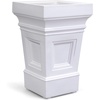 Step2 Atherton Square Planter, Large Planters for Outdoor Plants, Gardening and Flower Pot for Patio or Porch, Efficient Drainage, Durable Plastic, Classic White(Classic White)