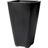 Step2 Bridgeview Tall Square Planter, Large Planters for Outdoor Plants, Gardening and Flower Pot for Patio or Porch, Efficient Drainage, Durable Plastic, Onyx Black, 2-Pack(Onyx Black)