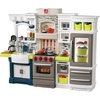 Step2 Elegant Edge Kids Kitchen Playset, Indoor/Outdoor Kitchenette, Interactive Play with Lights and Sounds, Made of Durable Plastic, Includes 78 Piece Toy Accessories, For Toddlers 3+ Years Old(Kitchen Set)