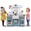 Step2 Gilded Gourmet Kids Kitchen Playset, Indoor/Outdoor Kitchenette, Interactive Play with Lights and Sounds, Made of Durable Plastic, Includes 20 Piece Toy Accessories, for Toddlers 2+ Years Old(Timeless Trends Kitchen)