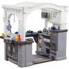 Step2 Grand Walk-in Kitchen & Grill Kids Playset, Indoor/Outdoor Kitchenette, Interactive Play with Lights and Sounds, Durable Plastic, 103 Piece Toy Accessories, Toddlers 2+ Years Old, Gray/White(Gray)