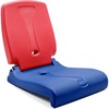 Step2 Seashell Flip Seat 2 Pack, Adult Portable Outdoor Chairs for Poolside, Camping, Beach, Stadium, Providing Back Support, Made of UV20 Durable Plastic, Incredible White(Red & Blue)