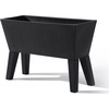 Step2 Tremont Raised Planter, Large Resin Planter for Outdoor Plants, Self-Watering, Black
