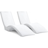 Step2 Vero Pool Lounger 2-Pack, Weighted in-Pool Lounge Chairs for Tanning Ledge and Baja Shelf, White
