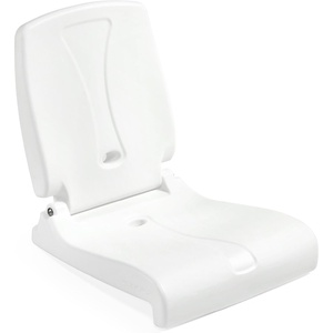 Step2 Seashell Flip Seat 2 Pack, Adult Portable Outdoor Chairs for Poolside, Camping, Beach, Stadium, Providing Back Support, Made of UV20 Durable Plastic, Incredible White(White)