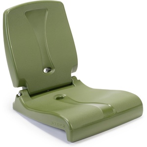 Step2 Seashell Flip Seat 2 Pack, Adult Portable Outdoor Chairs for Poolside, Camping, Beach, Stadium, Providing Back Support, Made of UV20 Durable Plastic, Incredible White(Olive Green)