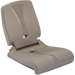 Step2 Seashell Flip Seat 2 Pack, Adult Portable Outdoor Chairs for Poolside, Camping, Beach, Stadium, Providing Back Support, Made of UV20 Durable Plastic, Incredible White(Brown)