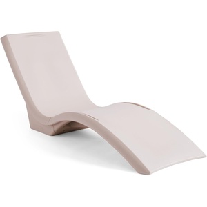 Step2 Vero Pool Chair, Fade-Resistant, Waterproof Patio Furniture for Sun Shelf, Use in Pools up to 15-Inches of Water, Weighted, 43″D x 23″W x 37″H, Resin, White(Tan)