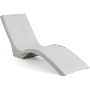 Step2 Vero Pool Chair, Fade-Resistant, Waterproof Patio Furniture for Sun Shelf, Use in Pools up to 15-Inches of Water, Weighted, 43″D x 23″W x 37″H, Resin, White(Grey)