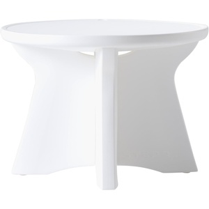 Step2 Vero Side Table with Serving Tray, Outdoor/Indoor Waterproof Patio Furniture, Use in Pools Up to 9″ Water or Poolside Ledge, Made of Durable Plastic, Integrated Weight System, White(Accent Table)