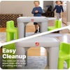 Step2 Mighty My Size Kids Table & Chair Set, Playroom Activity Table for Arts & Crafts, Made of Durable Plastic, For Toddlers 2+ Years Old, Gray & Green(Gray & Green)