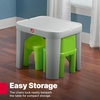 Step2 Mighty My Size Kids Table & Chair Set, Playroom Activity Table for Arts & Crafts, Made of Durable Plastic, For Toddlers 2+ Years Old, Gray & Green(Gray & Green)
