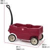 Step2 Neighborhood Wagon, Kids Ride On Toy, Stroller Substitute, Includes Seat Belts, Made of Durable Plastic, Max Weight 75 lbs., For Toddlers 1.5-5 Years Old, Red(Red)