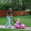 Step2 Whisper Ride Cruiser Kids Push Car, Ride On Toy, Stroller Substitute, Includes Seat Belt & Horn, Made of Durable Plastic, Max Weight 50 lbs., For Toddlers 18 Months – 4 Years Old, Red(Pink)