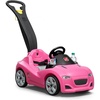 Step2 Whisper Ride Cruiser Kids Push Car, Ride On Toy, Stroller Substitute, Includes Seat Belt & Horn, Made of Durable Plastic, Max Weight 50 lbs., For Toddlers 18 Months – 4 Years Old, Red(Pink)