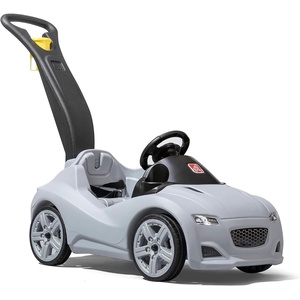 Step2 Whisper Ride Cruiser Kids Push Car, Ride On Toy, Stroller Substitute, Includes Seat Belt & Horn, Made of Durable Plastic, Max Weight 50 lbs., For Toddlers 18 Months – 4 Years Old, Red(Gray)