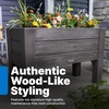 Step2 Lakewood Raised Planter Box, Large Planters for Outdoor Plants, Gardening and Flower Pot for Patio or Porch, Easy Drainage, Durable Plastic, Dark Cedar(Dark Cedar)