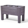 Step2 Lakewood Raised Planter Box, Large Planters for Outdoor Plants, Gardening and Flower Pot for Patio or Porch, Easy Drainage, Durable Plastic, Dark Cedar(Dark Cedar)