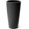 Step2 Tremont Tall Round Tapered Planter, 28″ Tall, Indoor/Outdoor Plants, Efficient Drainage, Durable Resin, Onyx Black(Onyx Black)