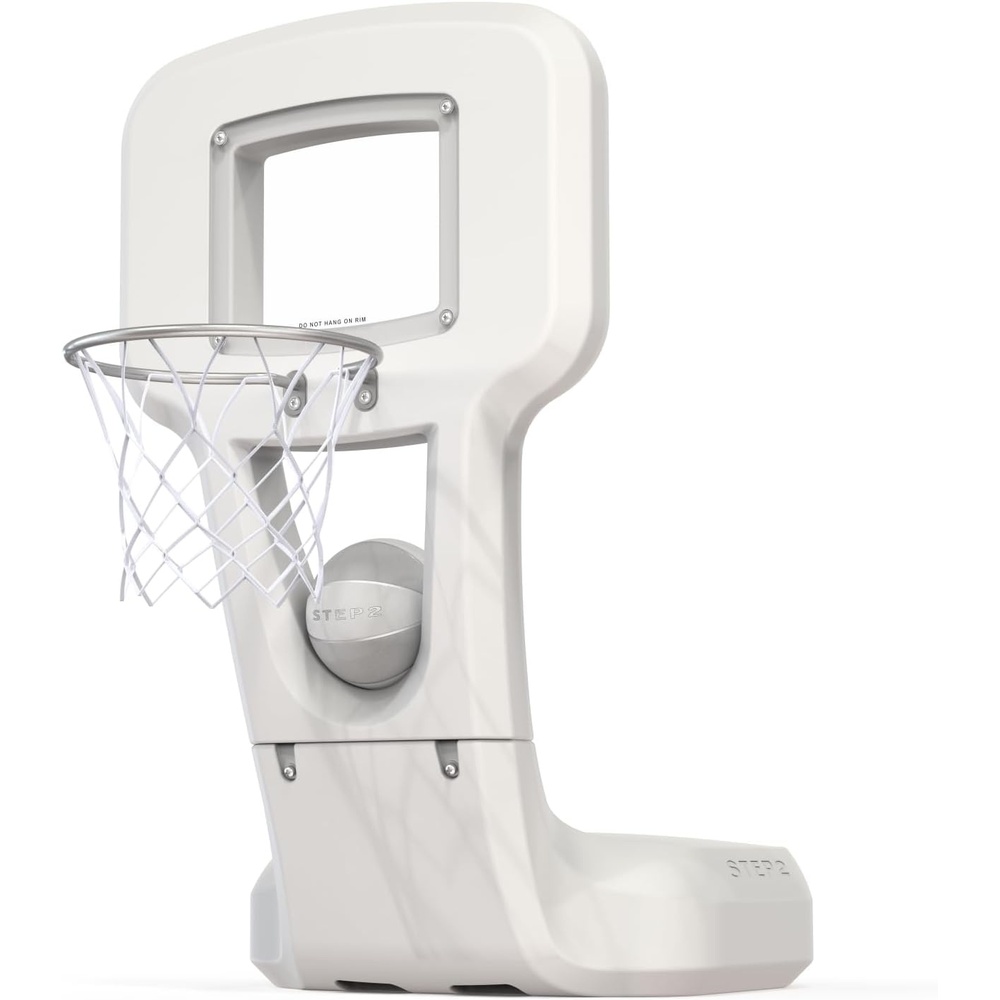 image:imageStep2 Vero Pool Basketball Hoop OutdoorIndoor Waterproof Patio Furniture Made of Durable Plastic 45 Feet White