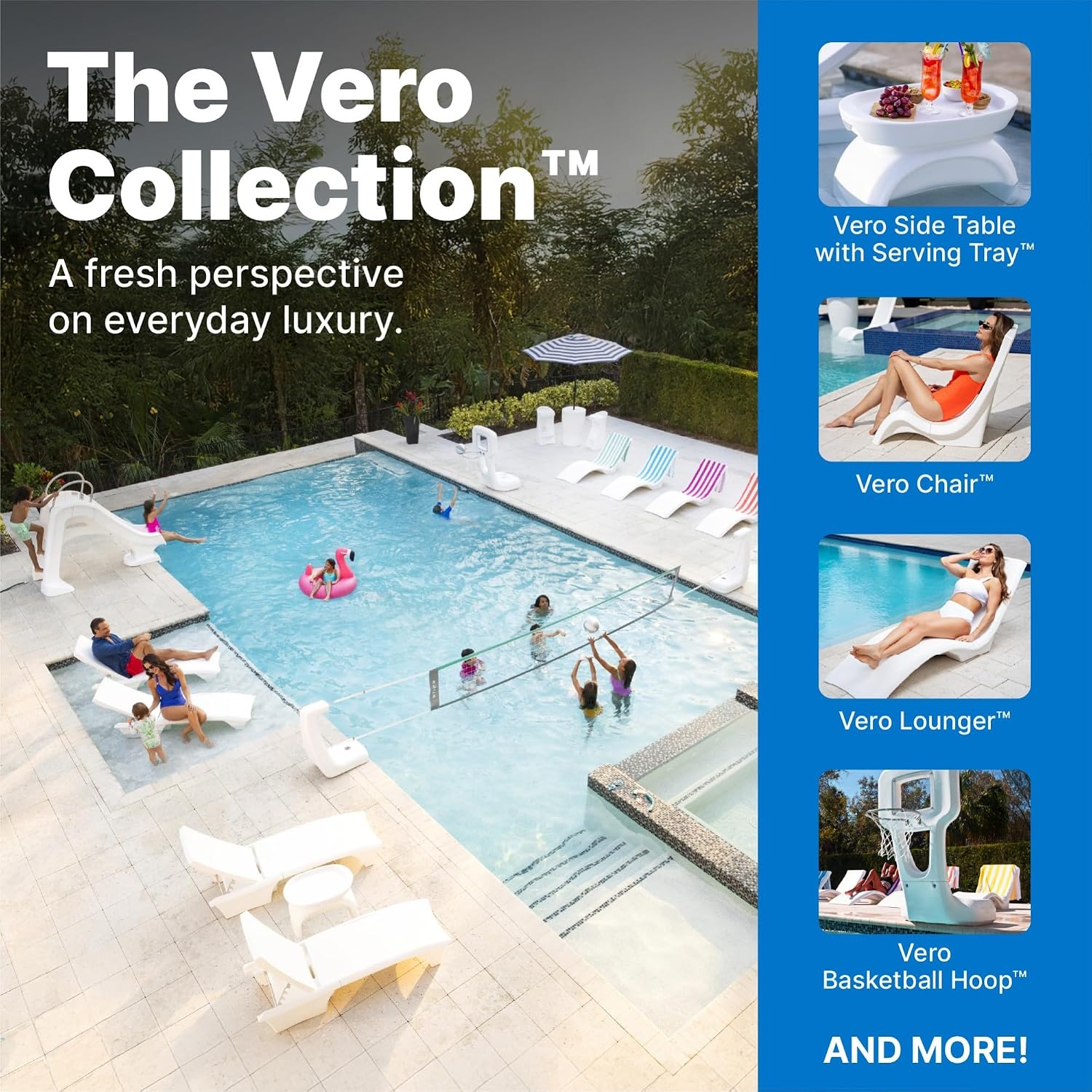 image:imageStep2 Vero Adirondack Chair in Pool or Patio Lounge Seat for 9inch Sun Shelves Earthy Tan with Speck