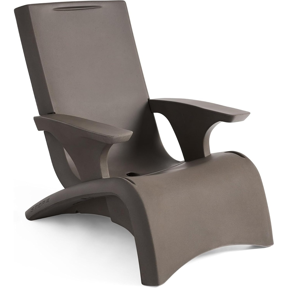 image:imageStep2 Vero Adirondack Chair in Pool or Patio Lounge Seat for 9inch Sun Shelves Dark Cedar