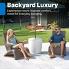 Step2 Vero Adirondack Chair, in Pool or Patio Lounge Seat for 9-inch Sun Shelves, Dark Cedar