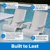 Step2 Vero Adirondack Chair, in Pool or Patio Lounge Seat for 9-inch Sun Shelves, Grey with Speck